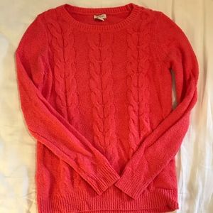 Pink Cable Knit JCrew Sweater